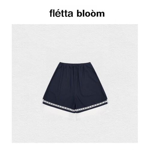 【现货】fletta bloom韩小众coyseio蕾丝花边短裤宽松五分阔腿裤