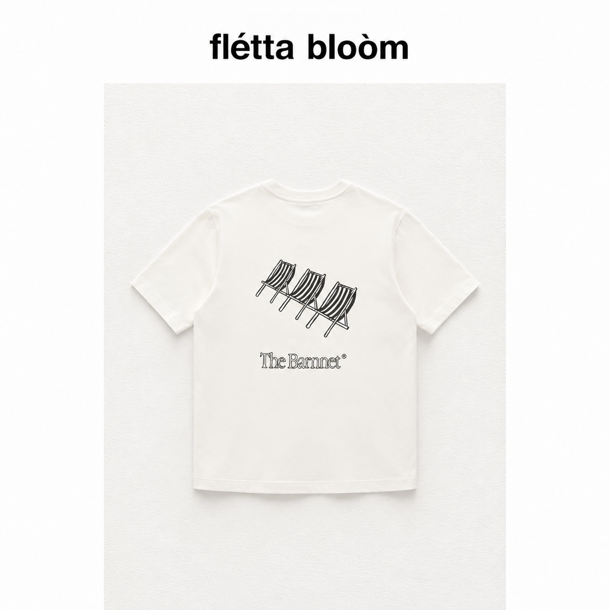 ●fletta bloom韩国小众theBarnnet八奶短袖涂鸦印花圆领宽松T恤 - 实物图