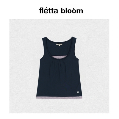 【现货】fletta bloom韩国coyseio拼接碎花背心褶皱假两件吊带女
