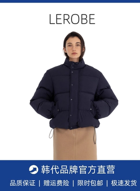 【现货】韩国小众LEROBE 羽绒服美娜家立领面包服白鹅绒加厚外套