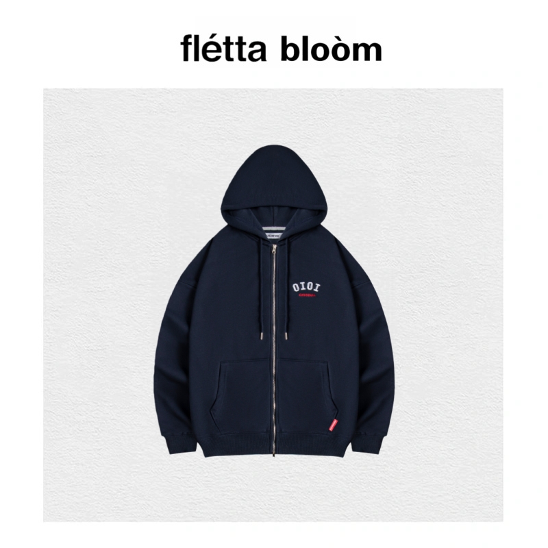 【现货】fletta bloom韩国oioi朴彩英同款卫衣拉链开衫连帽外套女
