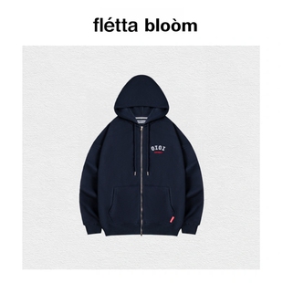 卫衣拉链开衫 bloom韩国oioi朴彩英同款 fletta 连帽外套女 现货