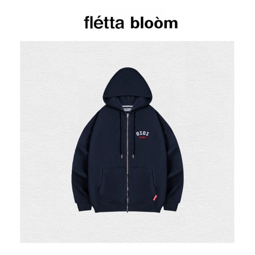 【现货】fletta bloom韩国oioi朴彩英同款卫衣拉链开衫连帽外套女