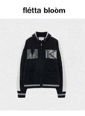 【现货】fletta bloom韩国潮牌MatinKim车缝线翻领针织开衫外套女