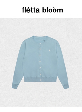 【现货】fletta bloom天花板级别小马标针织开衫毛衣女上衣纯棉