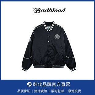 【5折现货】韩国badblood棒球服外套宽松高街美式复古夹克棉服潮