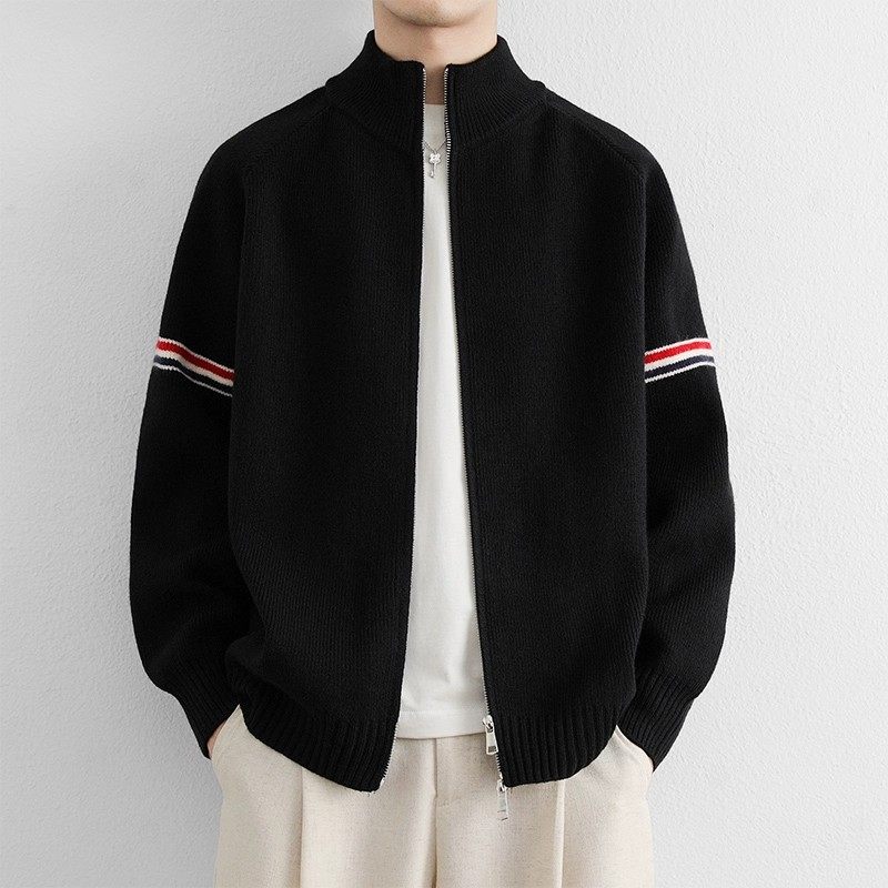 高品质针织开衫男士毛衣秋冬季2025新款高端时尚潮流休闲线衣外套