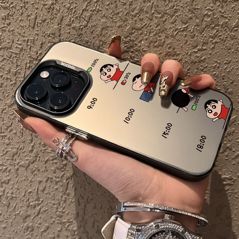 ins风可爱卡通蜡笔小新16苹果15ProMax手机壳iPhone14PLUS搞怪13磁吸壳12磨砂11保护套高级感xs情侣x潮牌男女