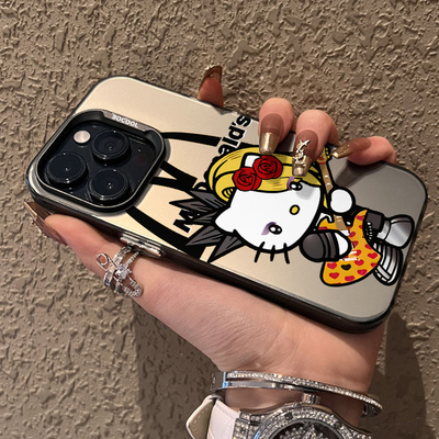 ins风可爱卡通yoshikitty苹果16ProMax手机壳iPhone15PLUS个性14磁吸壳13磨砂12保护套高级感11新x男女凯蒂猫