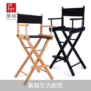 实木导演椅折叠帆布椅吧台椅靠背办公休闲椅化妆椅钓鱼椅沙滩椅子
