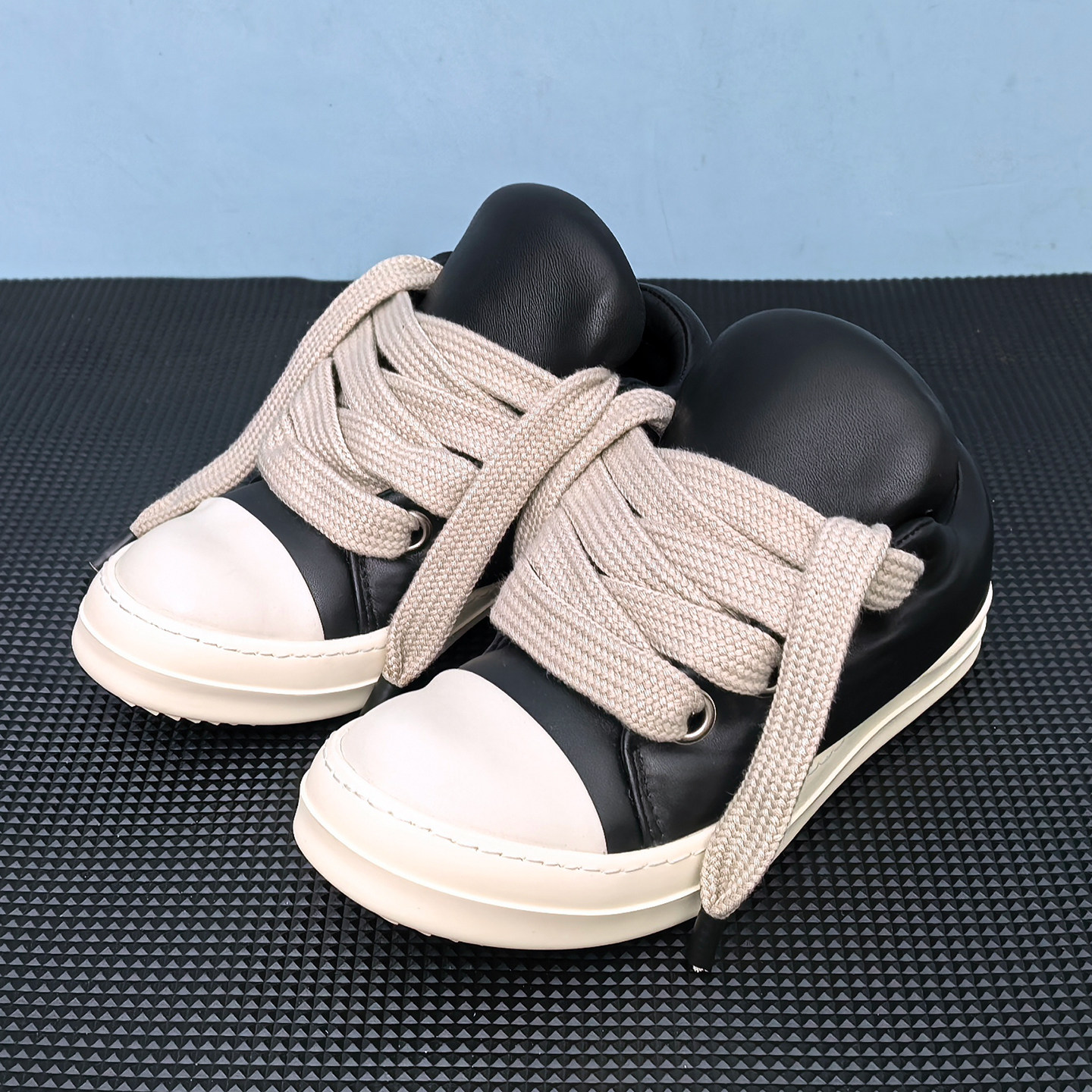 thumbnail for ro new low-top fat dings, men's leather heightened, thick-soled casual fat board shoes, women's inflatable bread shoes, cotton shoes tide