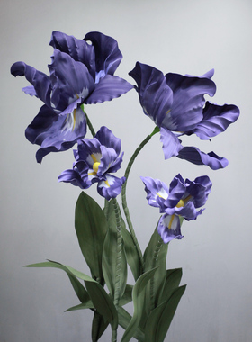 大型户外防水仿真花紫色鸢尾美陈布置装饰纸艺店铺橱窗DP手工