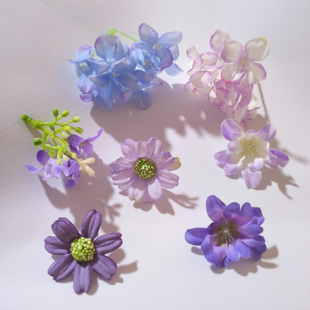 绣球花雏菊紫色小花diy纸艺花商场户外防水装饰布置道具美陈商场