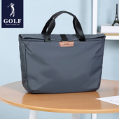 商务简约单肩包斜挎包时尚 高尔夫公文包手提包男士 横款 质感电脑包
