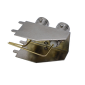 90度双联式 弯脚插座 弯头BNC连接器 Q9金属双连体卧式 BNC双层母座