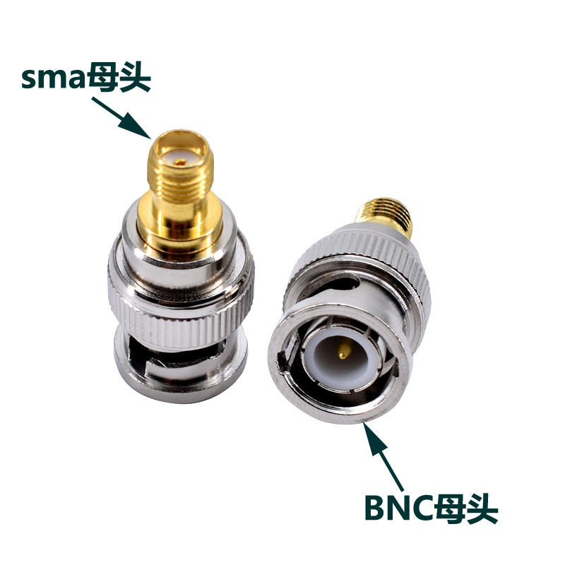 bnc公对sma母对讲机转换头 bnc公转sma母头 sma母外螺内孔转接头