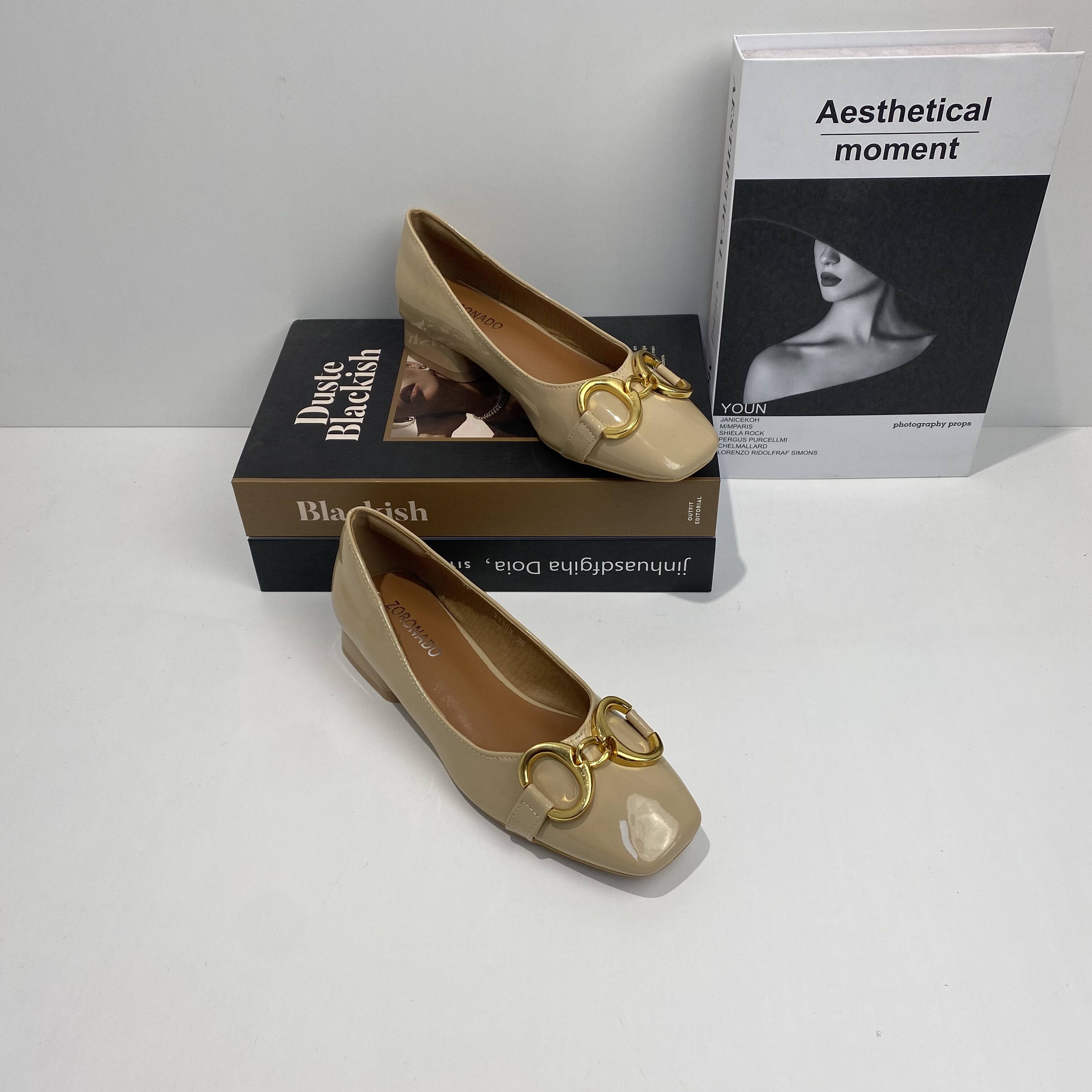 36码2026年新款法式漆皮浅口时尚简约工作职业圆头粗跟鞋百搭单鞋,女鞋,浅口单鞋,淘宝优惠券,粉丝福利购,淘宝优惠卷