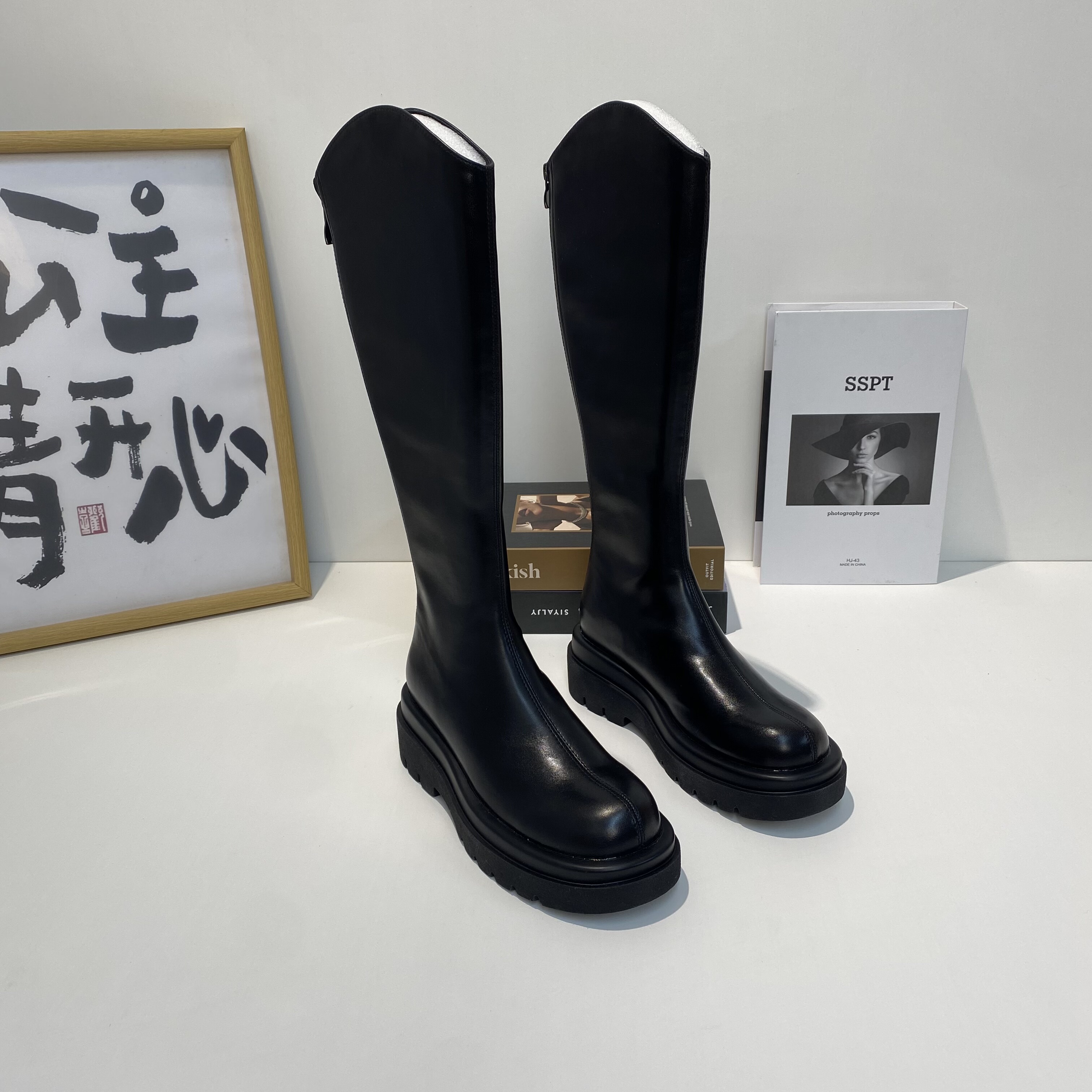 3738码长筒靴女时尚休闲百搭长靴2025秋冬爆款加宽高筒厚底骑士靴