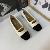 拼色单鞋 女2025年秋季 新款 法式 配裙子孕妇防滑豆豆玛丽珍小皮鞋 潮