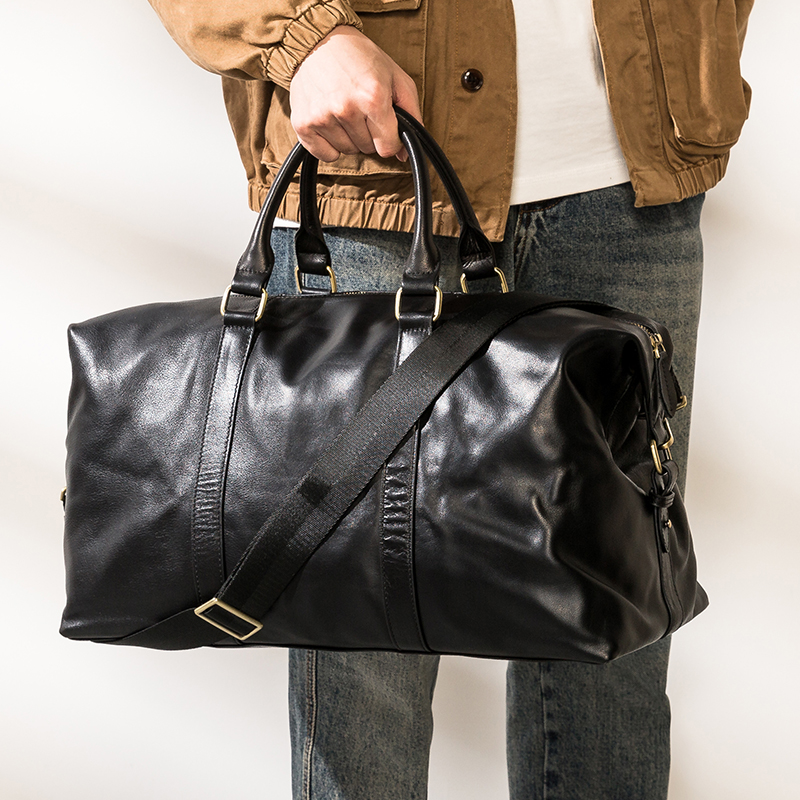 后步头层牛皮休闲男士时尚旅行包
