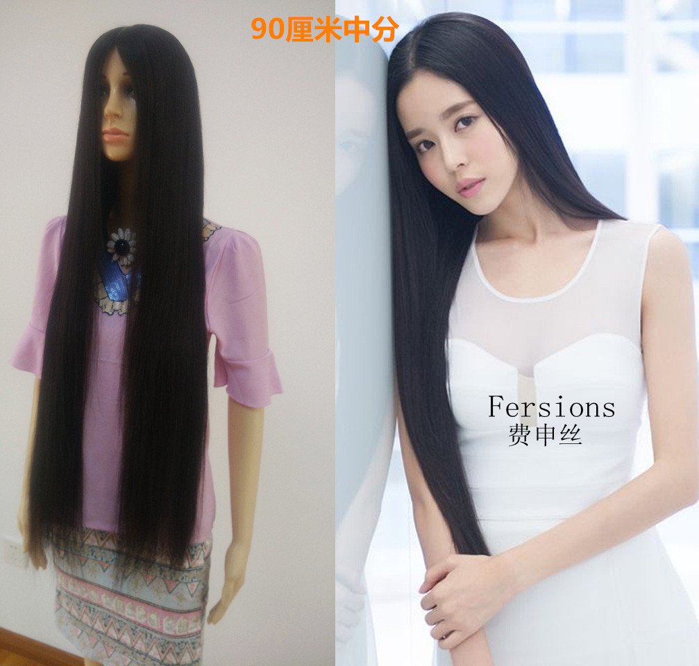 透气全头真人发假发套女中分长直发刘海短发递针随意分女头套发型|ruв категории кондиционер для волос/парик, парик, весь парик - от Buy2taobao.com для оказания профессиональной услуги покупки агента Taobao