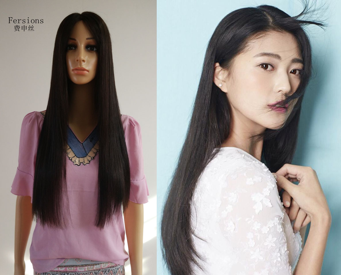 长款长直发修脸女真人发丝假发套蓬松发型 递针头皮逼真透气时尚|ruв категории кондиционер для волос/парик, парик, весь парик - от Buy2taobao.com для оказания профессиональной услуги покупки агента Taobao