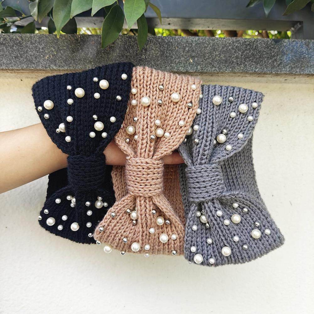 珍珠蝴蝶结针织发带重工毛线头带运动洗脸发饰欧美护耳头套,服饰配件/皮带/帽子/围巾,帽子,淘宝优惠券,粉丝福利购,淘宝优惠卷