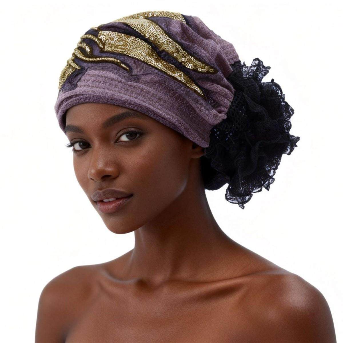 太阳花拼接后花头巾网红包头帽蕾丝遮白发帽子透气帽百搭民族风,服饰配件/皮带/帽子/围巾,帽子,淘宝优惠券,粉丝福利购,淘宝优惠卷