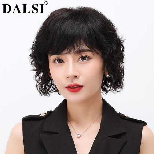 假发女短发妈妈全头中老年短卷发