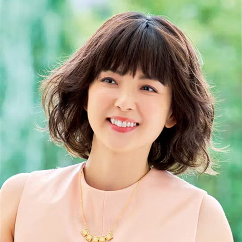 全头套真发短发妈妈中老年