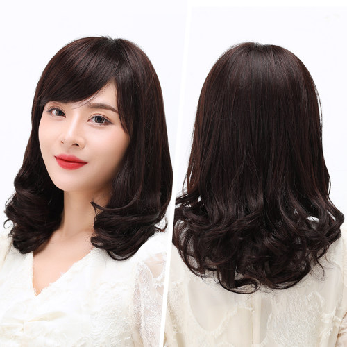 大波浪自然风全头套式中长卷发