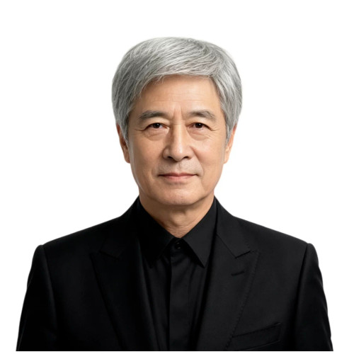 中老年男士真发短直假发花白