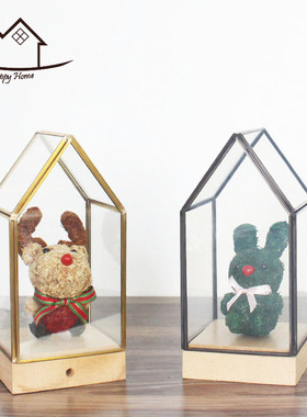 玻璃罩家居摆件微景观婚礼永生花