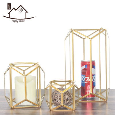 欧式风浪漫婚礼玻璃罩蜡烛摆件