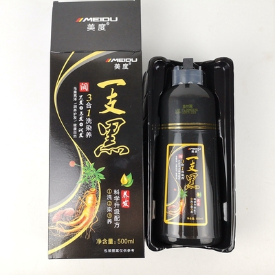 美度染发剂一支黑洗染露自然黑