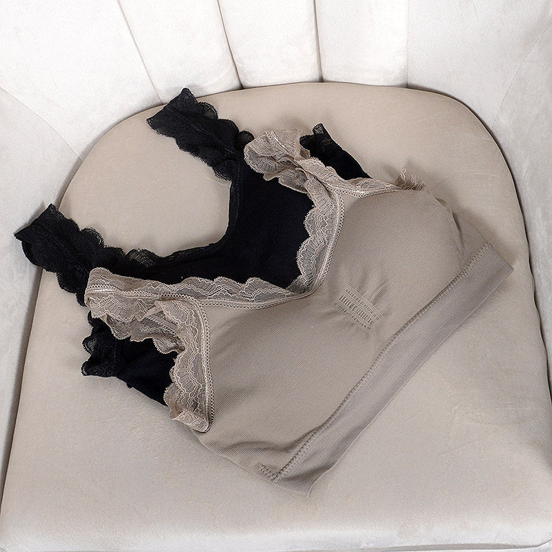 舒适该有的样子背心式蕾丝文胸 贴身衣物不退换【薄款插片】e134b