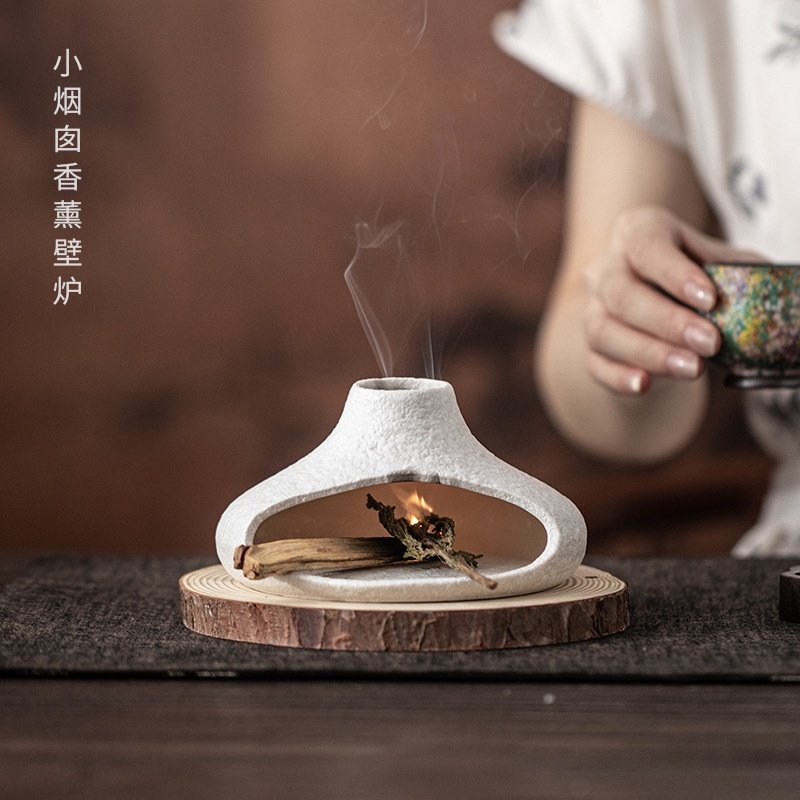 小烟囱壁炉 陶瓷香薰炉圣木雪松鼠尾草家用装饰氛围摆件茶道配件,餐饮具,茶道/香炉,淘宝优惠券,粉丝福利购,淘宝优惠卷