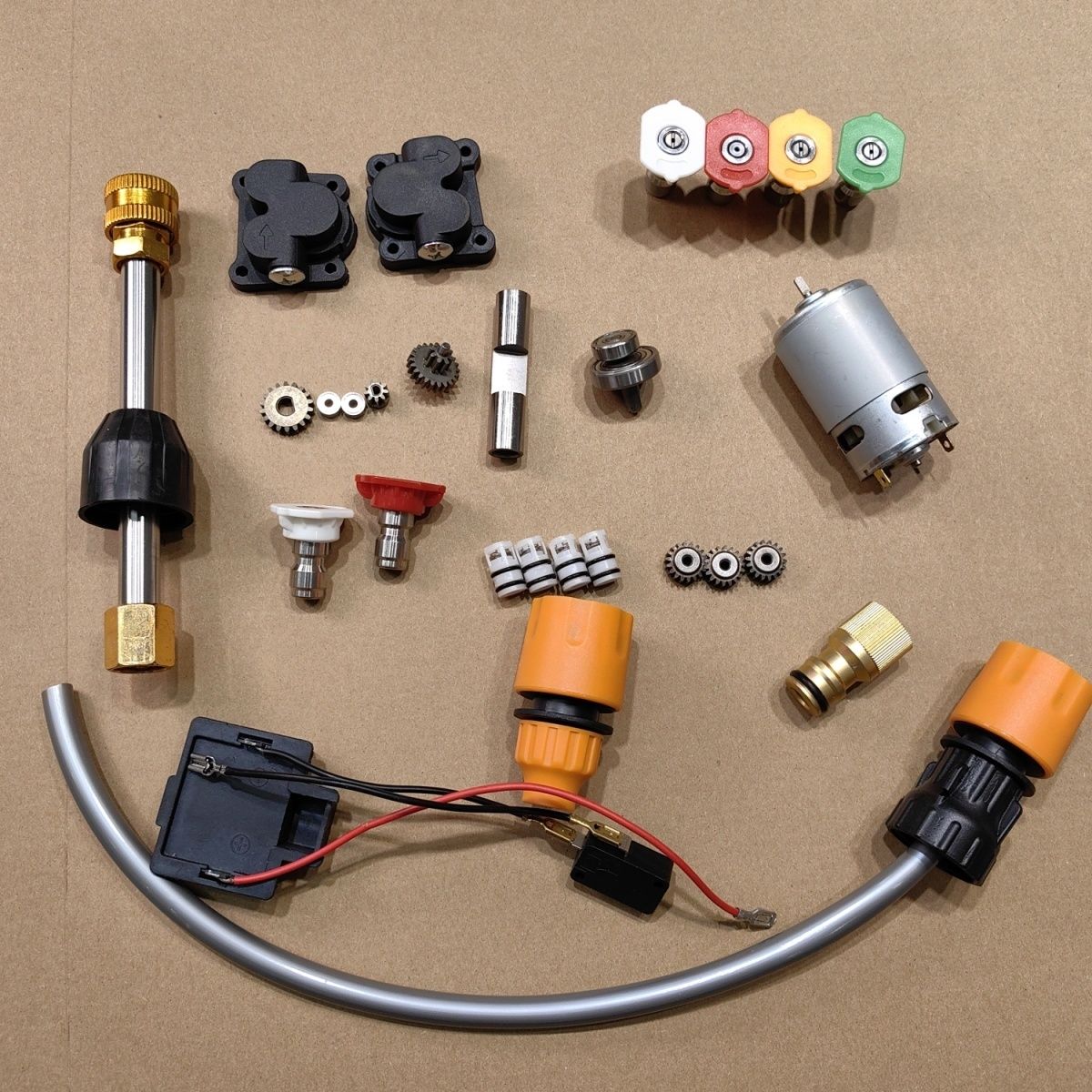 无线锂电池洗车枪配件齿轮行星齿轮电机侧盖开关柱塞 单向阀快速