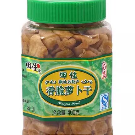 潮汕中国大陆400g瓶包装田佳香脆萝卜干下饭菜 地都菜脯条包邮