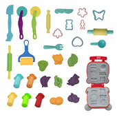 汉堡机玩具儿童橡皮泥模具工具套装 挤泥按压彩泥女孩生日礼物手工