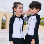 女大童泳衣中学生分体泳装 中大童 男女童沙滩防嗮冲浪潜水服套装