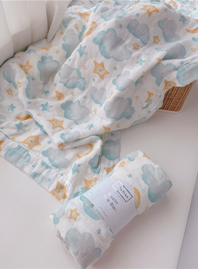 婴儿纱布被子夏季薄款新生儿用品襁褓包巾初生抱被宝宝盖毯