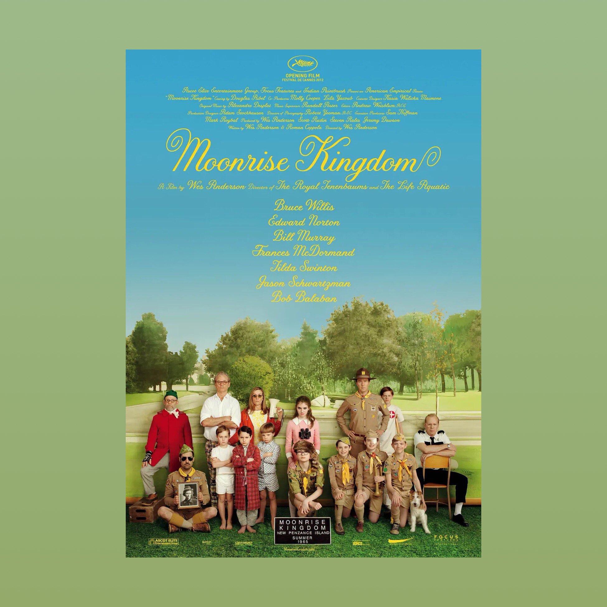 月升王国电影海报韦斯安德森装饰画单身公寓豆瓣高分电影海报