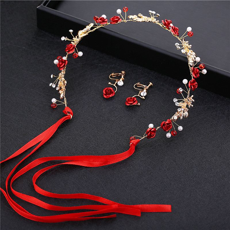 2018 new pattern bride Headdress Korean Ultra cents Hair band gules Hairdressing Sin Mei Hair hoop Toast full dress marry Jewelryin the Accessories/Fashion Jewelry, Hair Accessories  category - from Buy2taobao.com to provide professional Taobao agent buy service