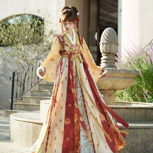 新款[金马阳焰]2025冬新款对襟袄吊带裙马年拜年服汉服