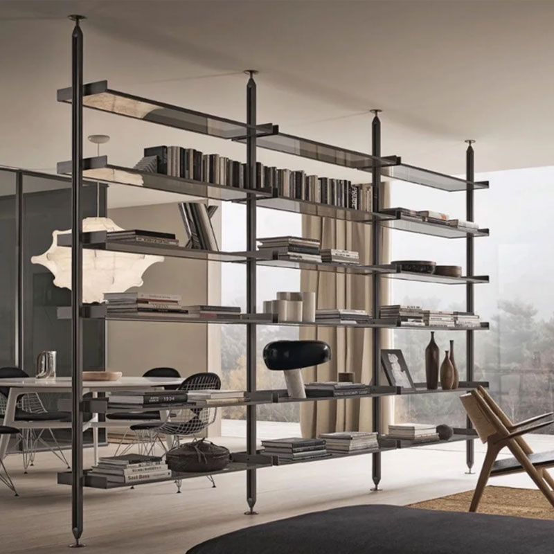 加厚铝合金立柱立柱书架