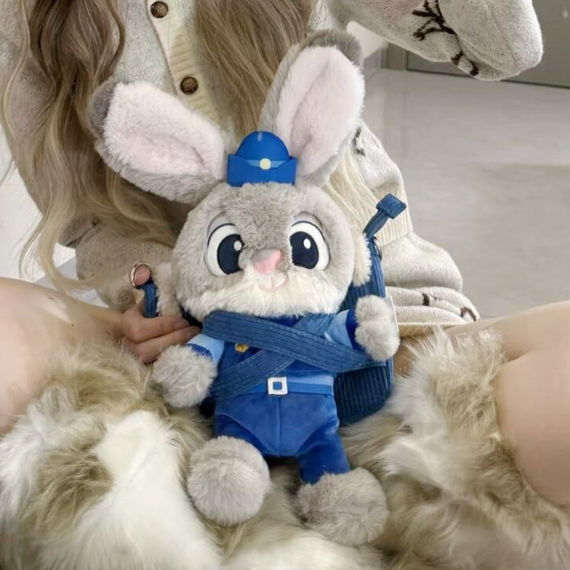可爱卡通小兔子朱迪毛绒玩偶斜挎包尼克可拆Lolita公仔玩偶包礼物