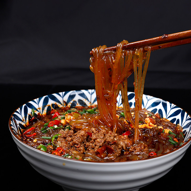 拉轰大叔单身狗正宗重庆杂酱酸辣粉孕妇可吃四川手工红薯粉3袋装