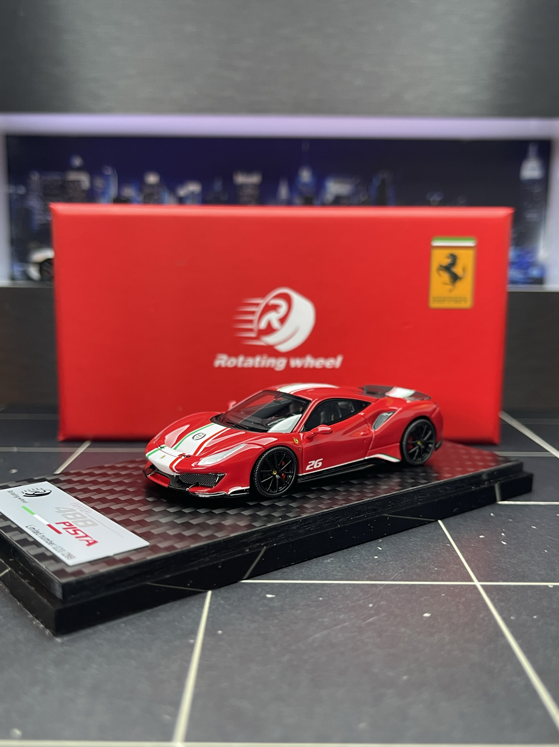 定制版现货 RW1：64法拉利488pista树脂法拉力限量版汽车模型