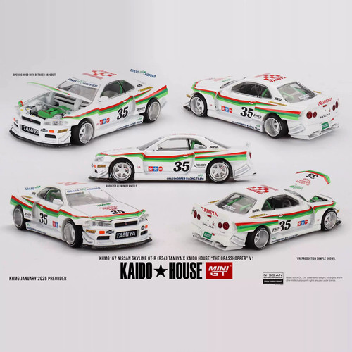 现货 Kaido House MINIGT 64 日产 GTR R34 汽车模型合金# 167